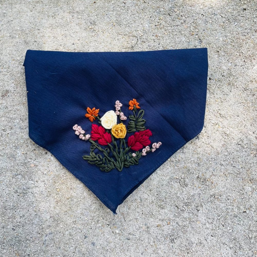 Embroidered Dog Bandana